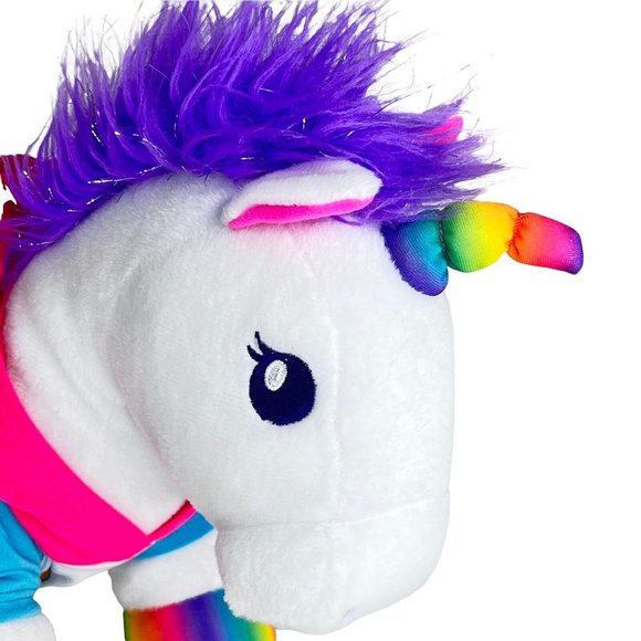 Build A Bear Color Craze Unicorn Plush Rainbow Hoodie Purple Sparkle Stuffed Toy - Picture 2 of 12